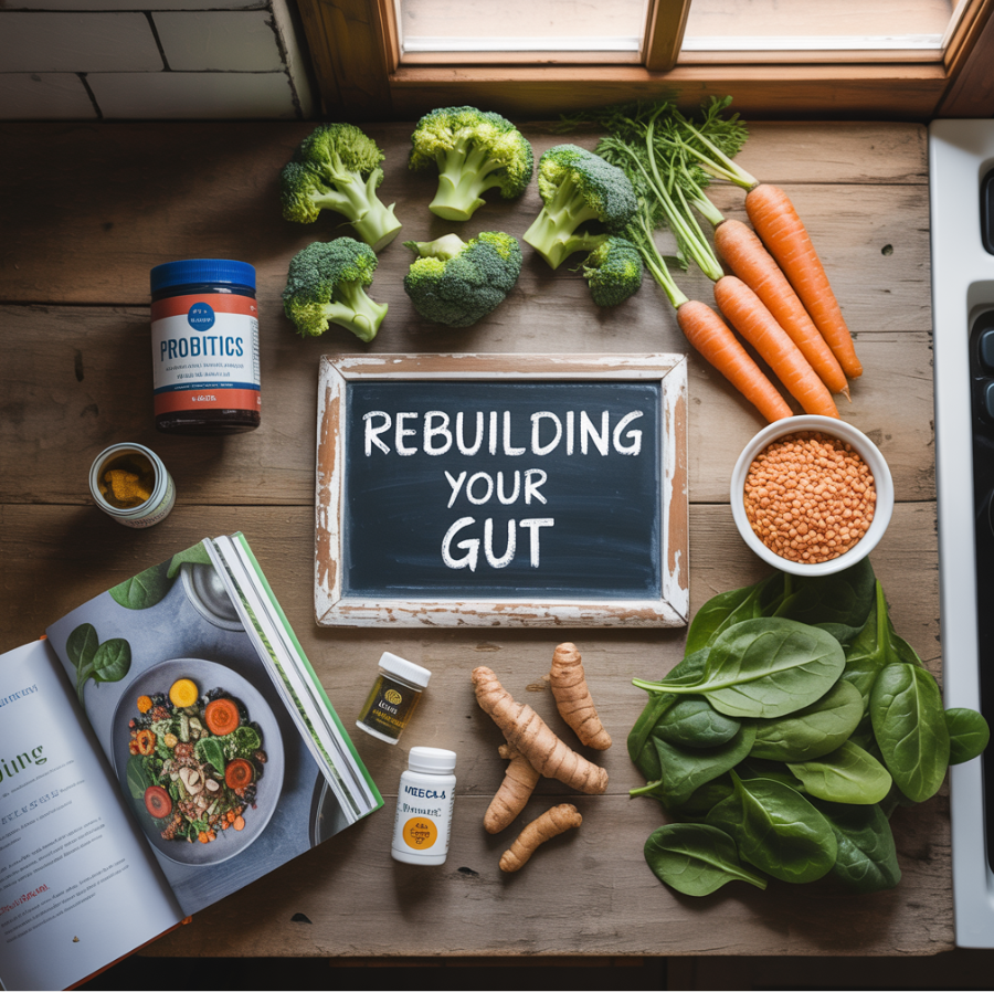 Rebuilding Your Gut: A Practical Guide to Healing Through Food, Recipes & Supplements